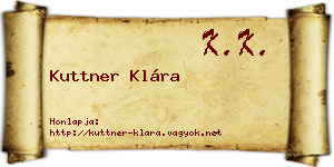 Kuttner Klára névjegykártya